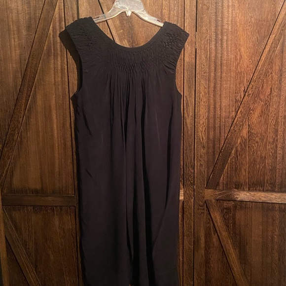 J. Jill Black Crinkle Sleeveless Dress, M, 100% Silk - Picture 5 of 10